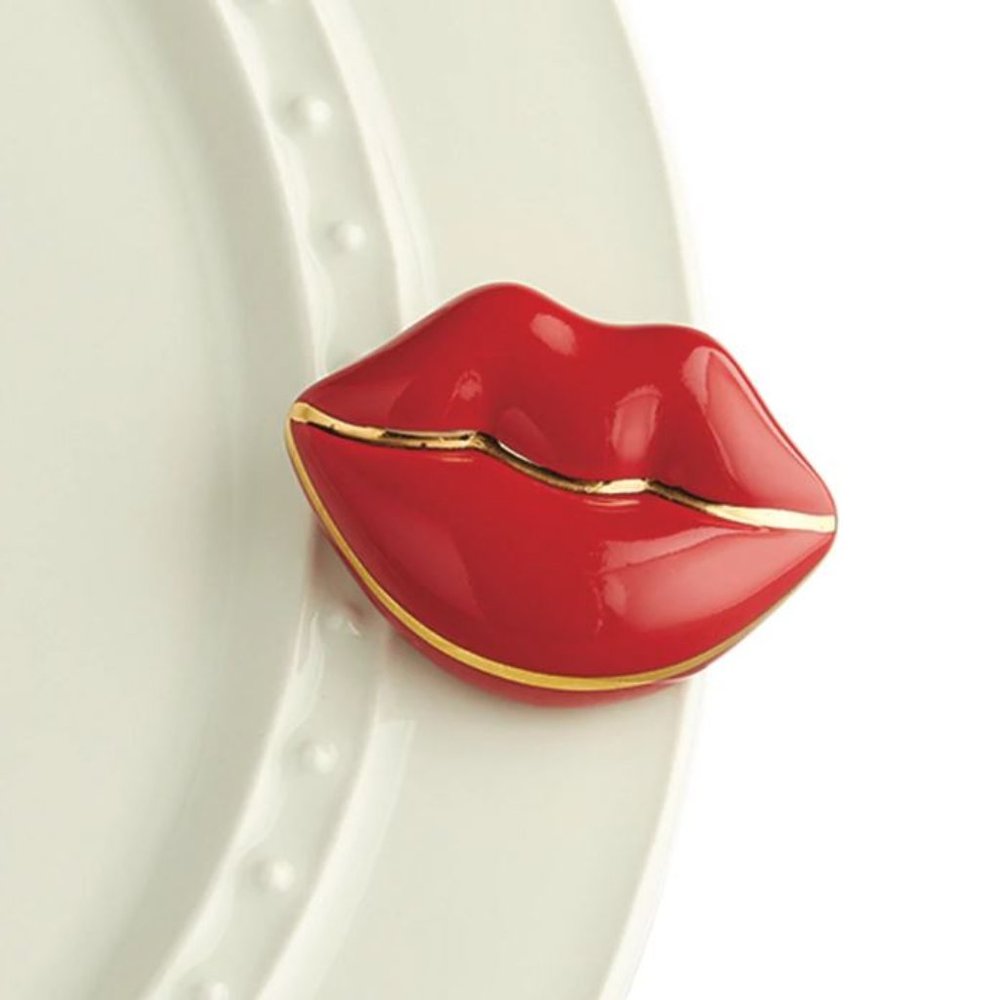 Nora Fleming Smooch lips mini